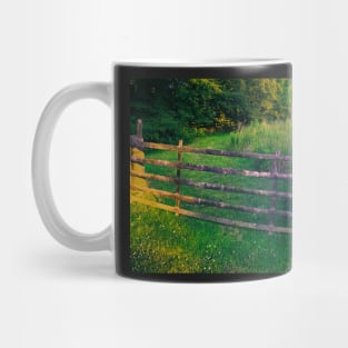 wooden gate meets dry stone wall Mug